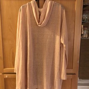 Linen lightweight, hooded overpiece Sz. 3X